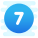 7 en círculo C icon