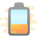 Halb aufgeladene Batterie icon