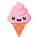 Crème glacée kawaii icon