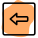 Left direction arrow for a hospital navigation layout icon