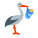 Cigogne portant un paquet icon