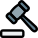 Judge Mallet hammer isolated on a white background icon