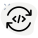 Programming language software syncing with circular loops icon