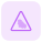 Triangular shape animal trespassing with the bat logotype icon