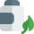 Herbal medication pill bottle isolated on a white background icon
