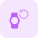 Reload smartwatch with loop circular arrow logotype icon