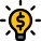 Lamp with dollar sign money idea concept icon