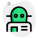 Modern robotic design isolated on a white background icon
