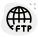 File transfer protocol with online internet client icon