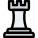 Chess castle piece isolated on a white background icon