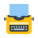 Typewriter With Paper icon