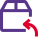 Returning of delivery box to the original shipping address icon