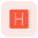 Helicopter signal with alphabet H on a roof top icon