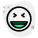 Grinning with wink pictorial representation emoji face icon