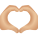 Herz-Hände-mittelheller-Hautton-Emoji icon