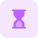 Transparent traditional sand hourglass timer and reminder icon