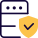 Server with antivirus protection safeguard turn on icon