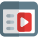 Live video feed on a internet web browser icon