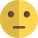 Neutral face emoji with flat mouth expression icon