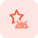 Android smartphone favorite feature with a star logotype icon