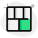 Five section frame column grid panel layout icon