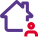 House owner of a private house property isolated on a white background icon