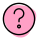 Question mark sign for help and support section icon