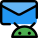 Email client software in Android operating system icon