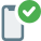Cell phone checklist for multiple option with tick mark icon