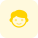 Little boy face pictorial representation with smile emoji icon