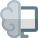 Computers with brain Logotype isolated on a white background icon