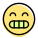 Happy reaction with teeth out visible smile icon