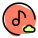 Music from the cloud computing streaming service icon