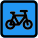 Bicycle lane sign on a road for safety of the pedestrian icon