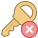 Rimuovi chiave icon