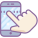 タッチスクリーンのスマートフォン icon