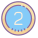 Circled 2 icon