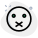 Cold shivring face expression of winter emoji icon