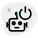 Power button of a robot isolated on a white background icon
