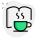 Academic book with a coffee cup isolated on a white background icon