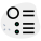 Word processing bullet list pattern isolated on a white background icon