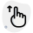 Single finger touch with slide up feature icon