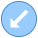 Circled Down Left icon