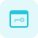 Web browser protected with authentication - key logotype icon