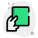 Holding paper or receipt isolated on a white background icon