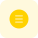 Hamburger menu list with parallel navigation button icon