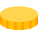 Precious gold coin isolated on a white background icon