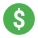 Dólar americano circulado icon