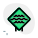 Big waves warning on a sign board layout icon