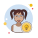 Clever woman icon